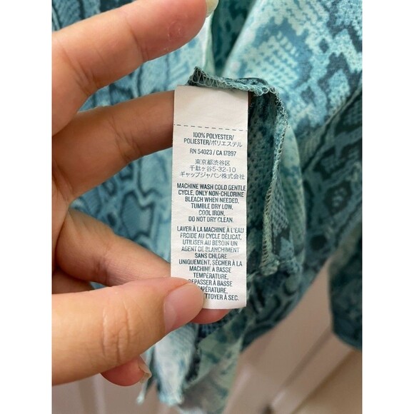 Old Navy Python Snake Print Semi-Sheer Shirt - Picture 6 of 7